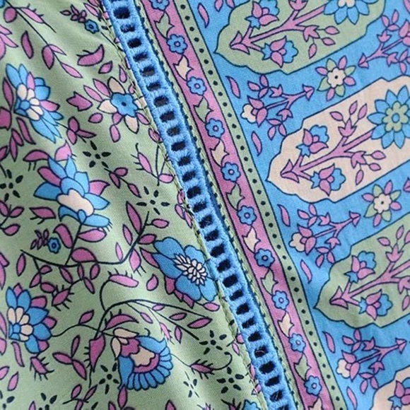 NEW BOHO GYPSY JASMINE JADE STRAPPY MINI DRESS - Picture 5 of 6